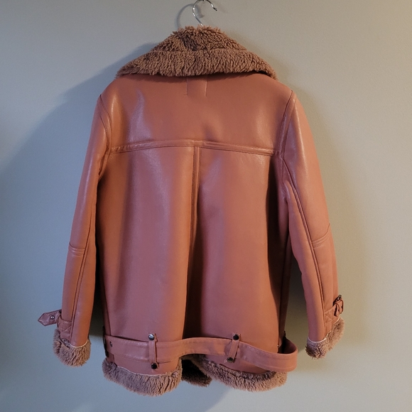 Avec le filles pink faux fur pilots jacket - Picture 5 of 14